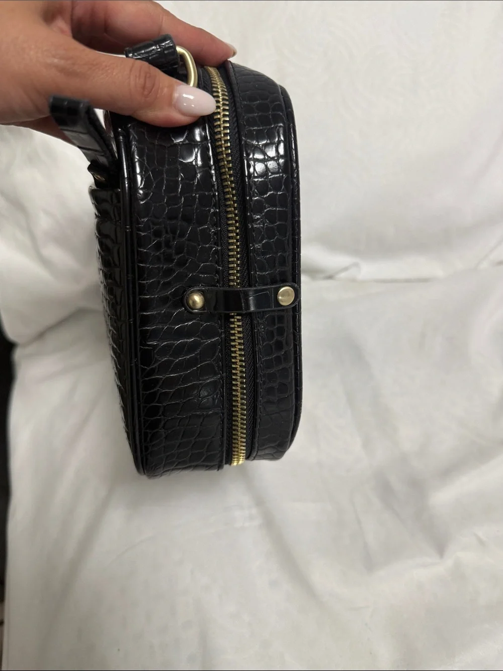 Twelvelittle Luxe Diaper Bag Clutch, Embossed Vegan Leather